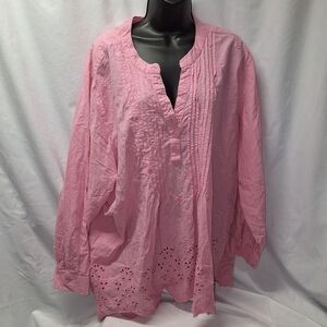 American sweetheart pink blouse size 3X